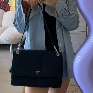 Prada Rectangle Nylon Shoulder Bag